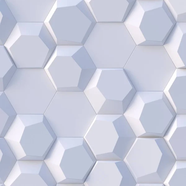 Illustration Abstract Hexagonal Background Effect Depth Field Large Number White — 스톡 사진