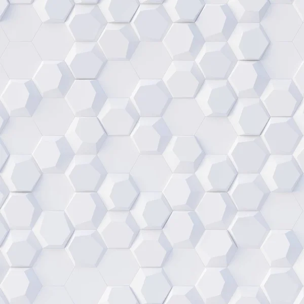 Illustration Abstract Hexagonal Background Effect Depth Field Large Number White — Stock Photo, Image