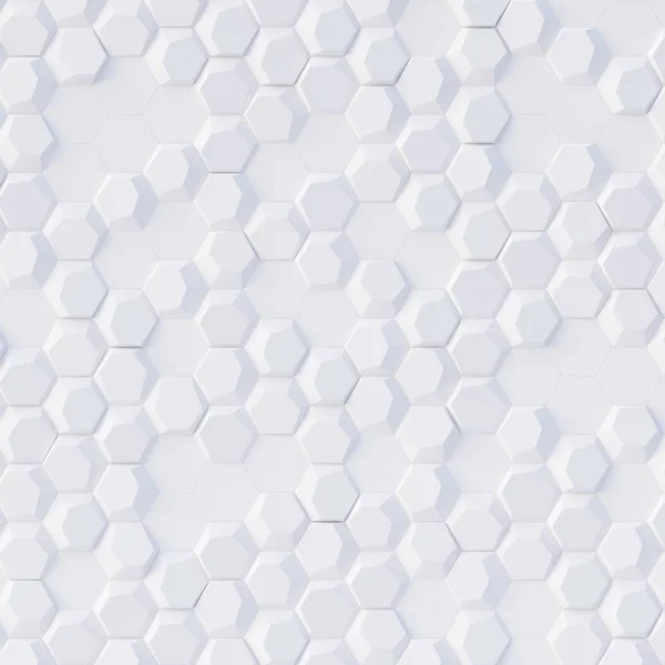 Illustration Abstract Hexagonal Background Effect Depth Field Large Number White — 스톡 사진