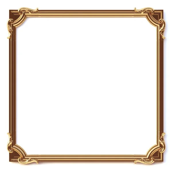 Illustration Classical Decorative Elements Baroque Style Form Rectangular Frame Holiday — Stock Photo, Image