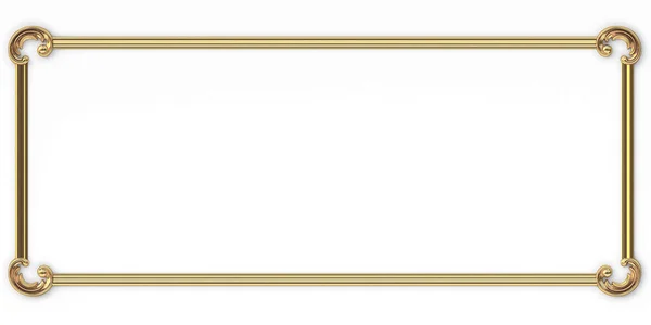 Illusztráció Klasszikus Dekoratív Elemek Barokk Stílusban Téglalap Alakú Keret Formájában — Stock Fotó