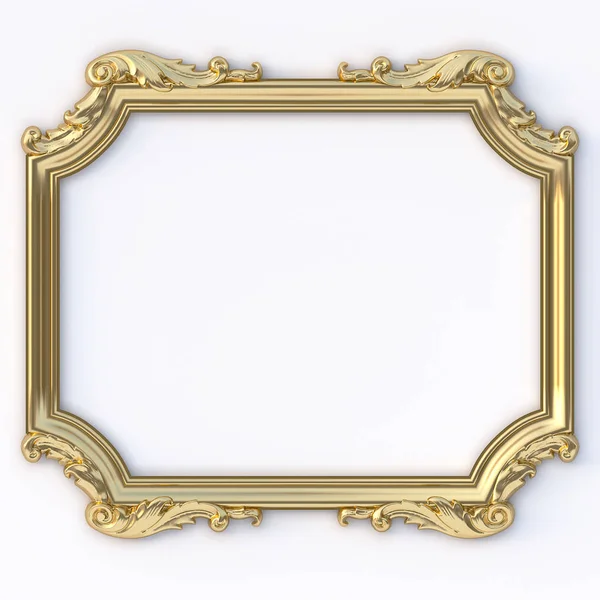 Illustration Classical Decorative Elements Baroque Style Form Rectangular Frame Holiday — Stock Photo, Image