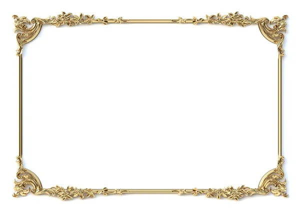 Illustration Classical Decorative Elements Baroque Style Form Rectangular Frame Holiday — Stock Photo, Image