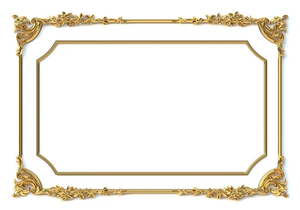 Illustrazione Elementi Decorativi Classici Stile Barocco Forma Cornice Rettangolare Decorazione — Foto Stock