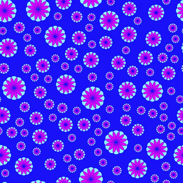Çiçek desenli mavi zemin üzerine