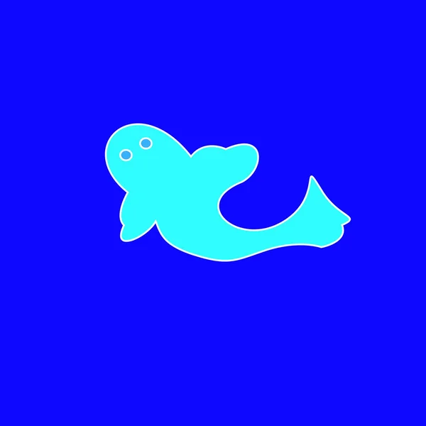 Fish on the blue background — Stock Photo, Image