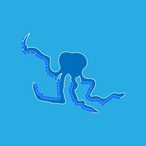 Blue Octopus Light Blue Background — Stock Photo, Image