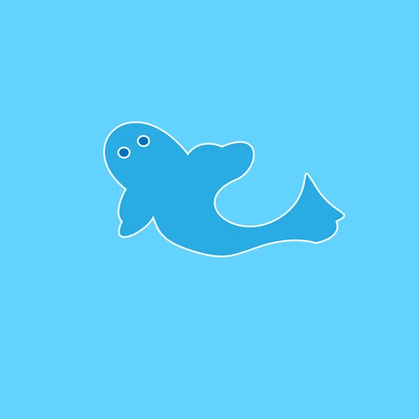 Blue Fish Light Blue Background — Stock Photo, Image