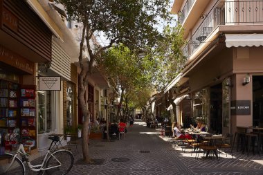 Eski Chania 'nın sokak manzarası.