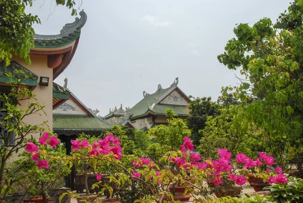 Extérieur Jardin Pagode Linh Ung Nang Vietnam — Photo