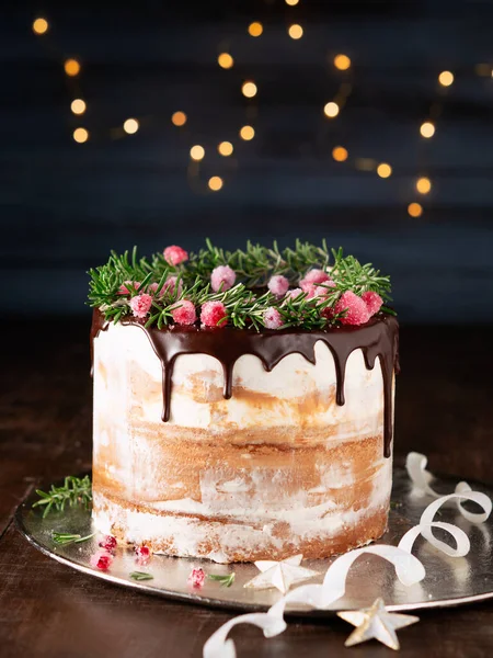 Gateau Goutte A Goutte Ombre De Noel Avec Glacage Creme Ganache Au Chocolat Et Decoration De Gateau Goutte A Goutte Ombre De Noel Avec Glacage Creme Ganache Au Chocolat Et Decoration De