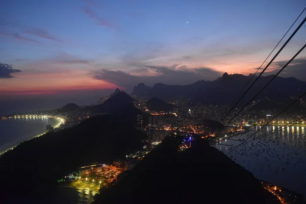 Ρίο Ντε Τζανέιρο Στο Ηλιοβασίλεμα — Φωτογραφία Αρχείου
