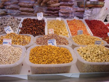 Yemek fotoğrafçılığı. Valencia Market 'te tohum satışı