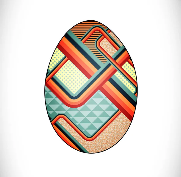 Цветное пасхальное яйцо . — стоковый вектор