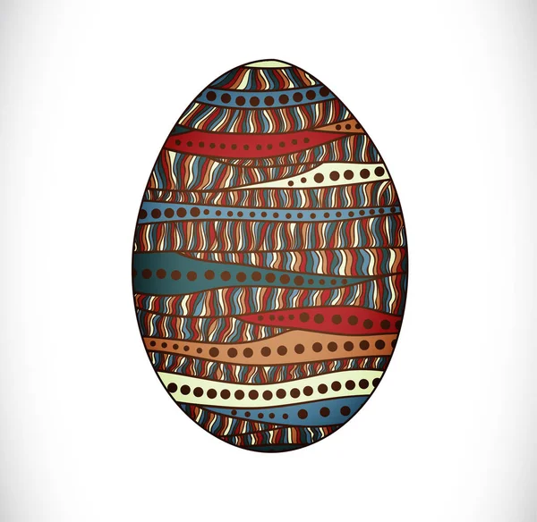Huevo de Pascua colorido . — Vector de stock