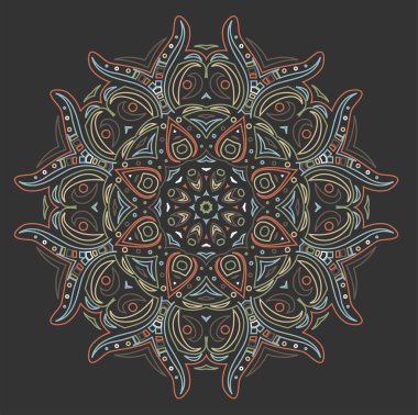 Soyut renkli süsleme.