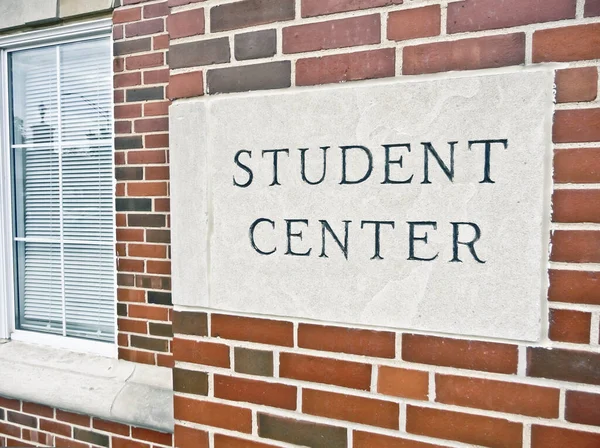 Student Center Sign College University Campus — Φωτογραφία Αρχείου