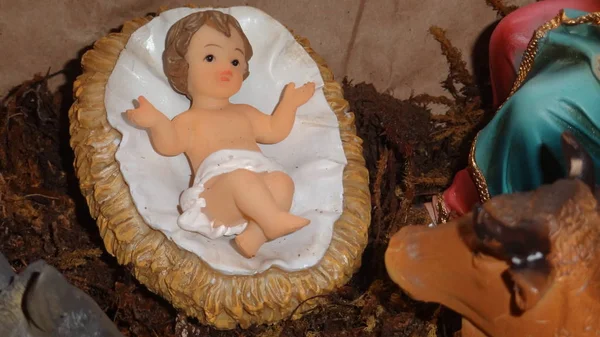 Weihnachtsbaby in der Krippe — Stockfoto