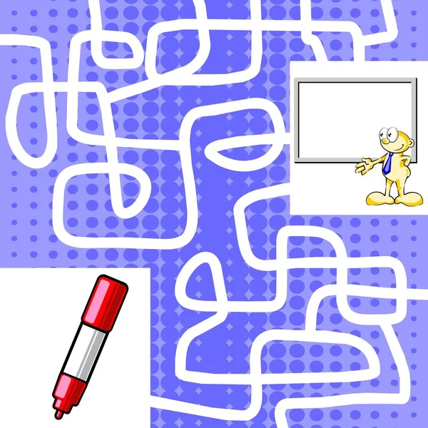 Gyerekek útvesztő labirintus — Stock Vector