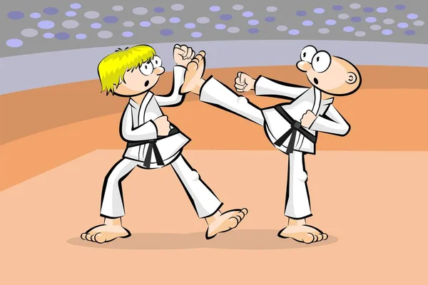 Two karate fighters