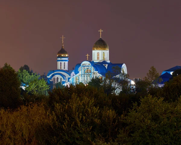 Night Church Russia Novorossiysk — Stock Photo, Image