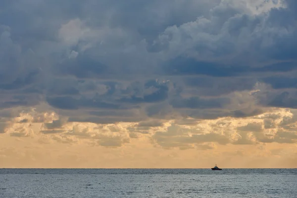 Puesta Sol Verano Sobre Mar Negro — Foto de Stock