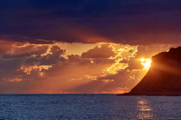 Sommersonnenuntergang Über Schwarzem Meer — Stockfoto