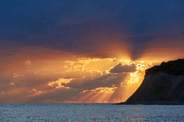 Sommersonnenuntergang Über Schwarzem Meer — Stockfoto