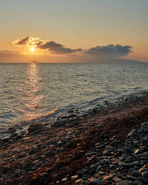 Sommarsoluppgång Över Svarta Havets Strand — Stockfoto