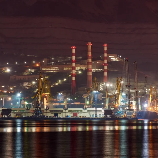 Puerto Marítimo Por Noche — Foto de Stock