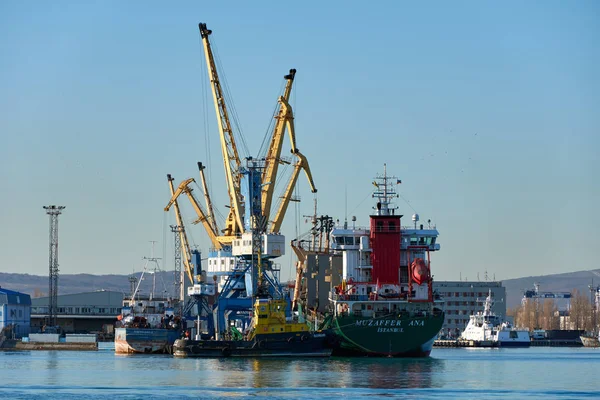 Puerto Marítimo Comercial Novorossiysk Terminal Contenedores — Foto de Stock