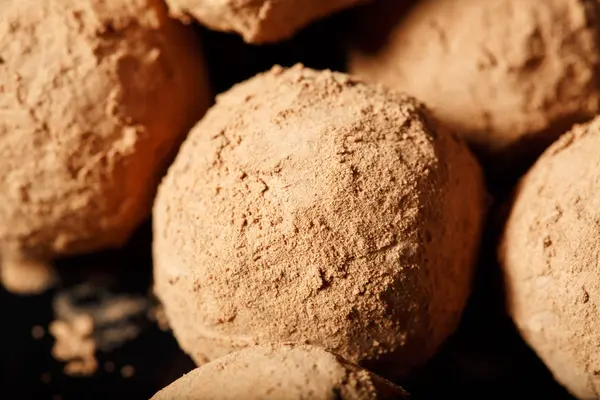 Homemade candies covered with cacao — Stock Photo, Image