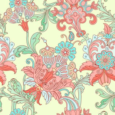 Çiçek süsü ile kusursuz desen 