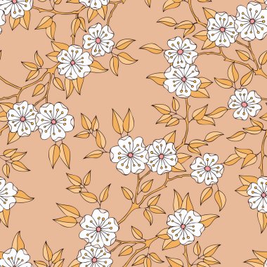 Çiçek süsü ile kusursuz desen