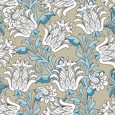 Çiçek süsü ile kusursuz desen 