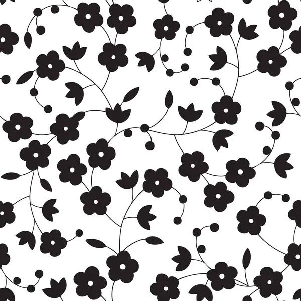 Seamless pattern with floral ornament — Stock Vector