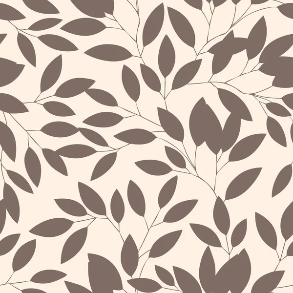 Elegance Seamless Leaves Pattern — Stock Vector