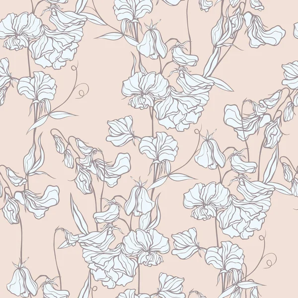 Бесшовный Рисунок Орхидеями Цветов — стоковый вектор