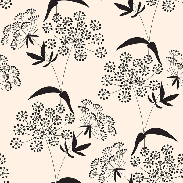 Eleganz Nahtlose Blätter Muster — Stockvektor