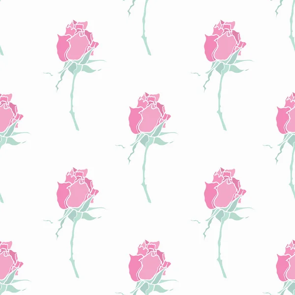 Nahtloses Muster mit Blumen Rosen — Stockvektor
