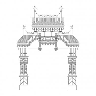 Vintage kemer vektör. 