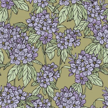 Çiçek seamless modeli. Çiçek arka plan. Süs yaz duvar kağıdı çiçekler ortanca ile güzelleşmek.