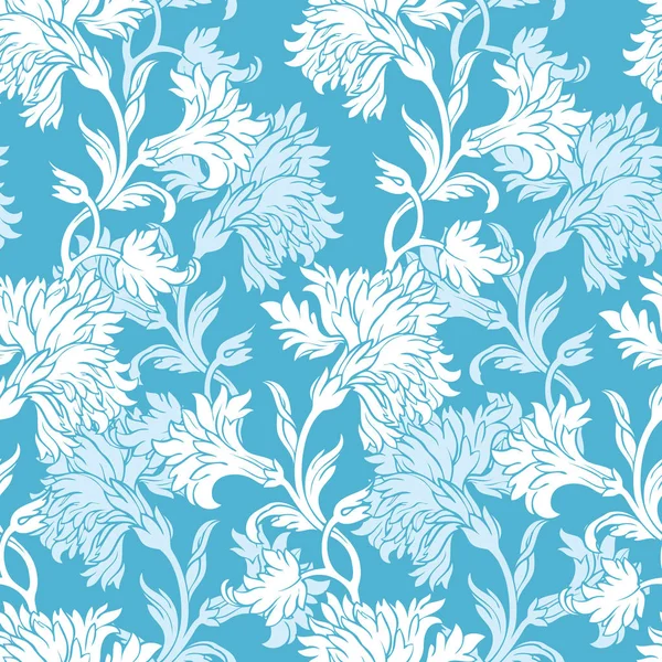 Seamless Pattern Flowers Carnations — Stock Vector