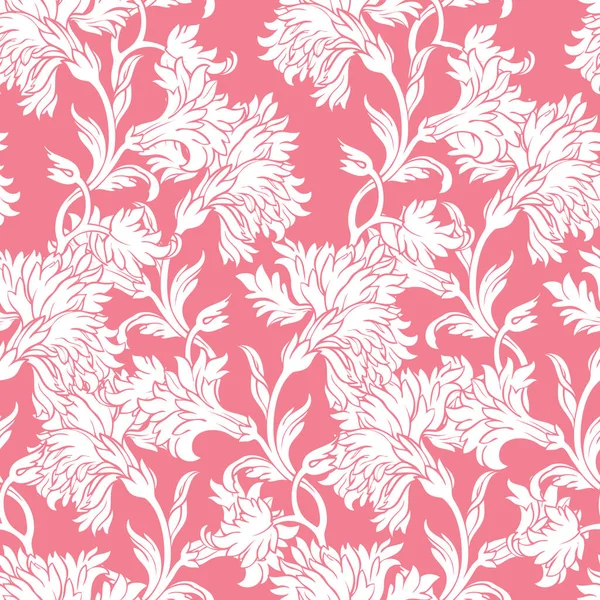 Seamless Pattern Flowers Carnations — Stock Vector