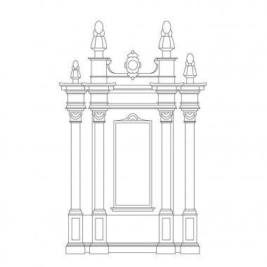 Mimari Barok tarzında inşa. Kemer vektör.