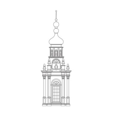 Mimari Barok tarzında inşa. Kemer vektör.