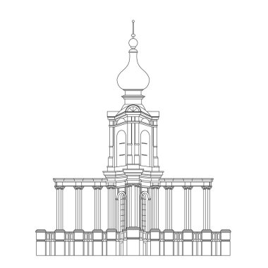 Mimari Barok tarzında inşa. Kemer vektör.