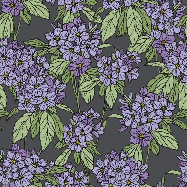 Patrón Sin Costura Floral Fondo Flores Florecer Fondo Pantalla Verano — Archivo Imágenes Vectoriales