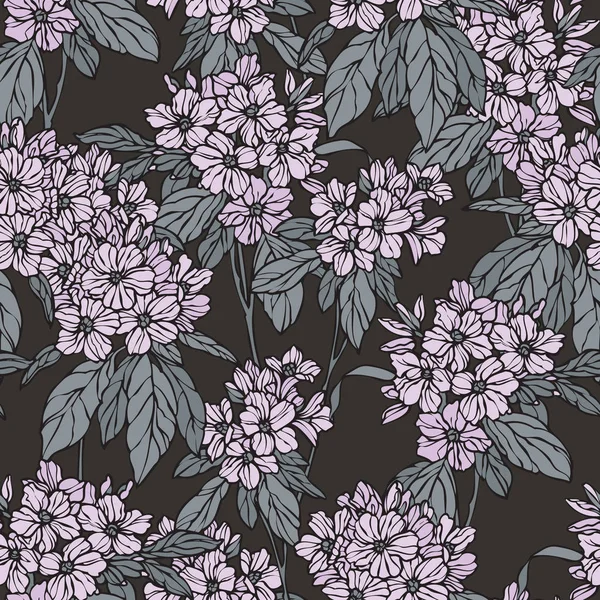 Floral seamless pattern. Flower background. Flourish ornamental summer wallpaper with flowers hydrangea.