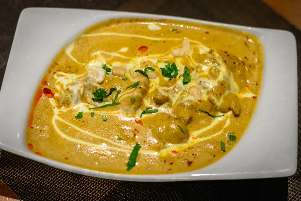 Chicken Korma Curry Indian Restaurant — Stock Photo, Image